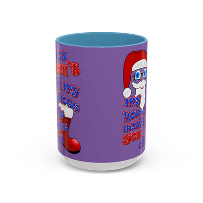santa's shoes - Accent Mug (light purple)