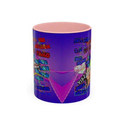 drop the beat - Accent Mug (purple-pink wave)