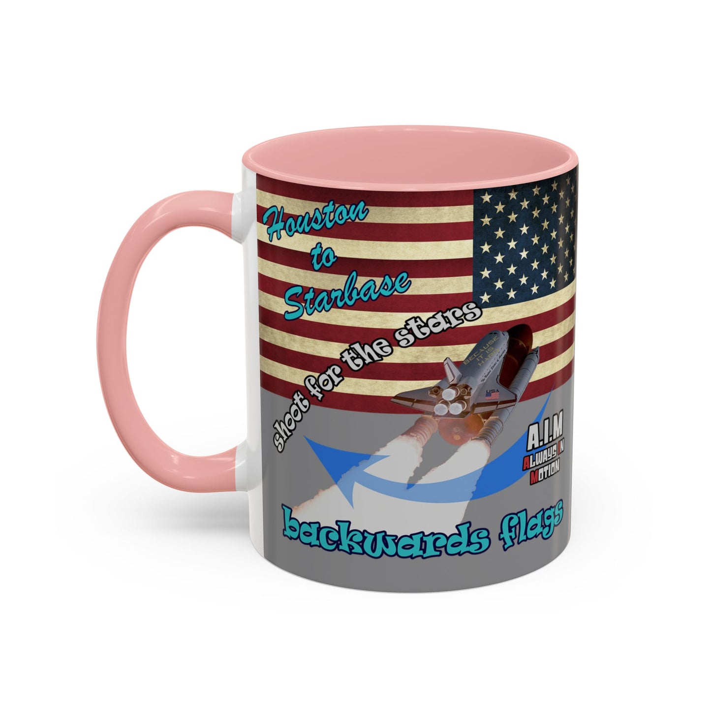 shoot for the stars - Accent Mug (grey)