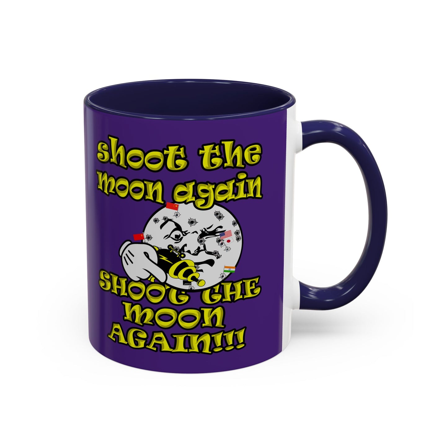 shoot the moon again - Accent Mug (purple)
