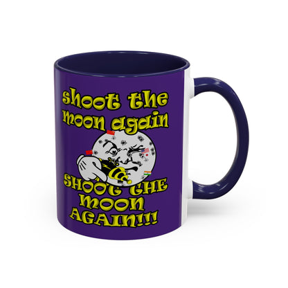 shoot the moon again - Accent Mug (purple)