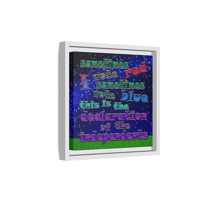 declaration of the independents - framed canvas art ('snoops' background)