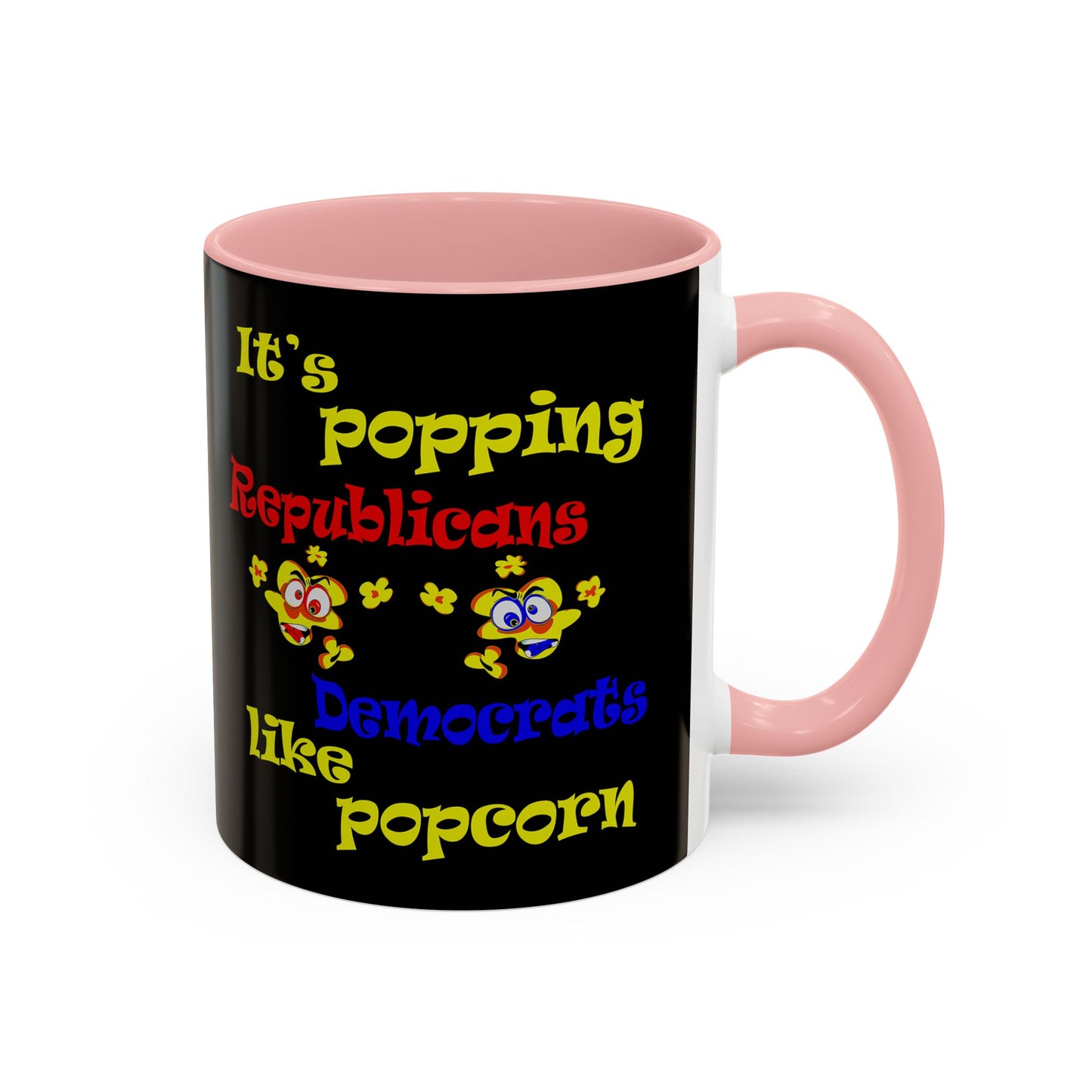 popping like popcorn - Accent Mug (black)