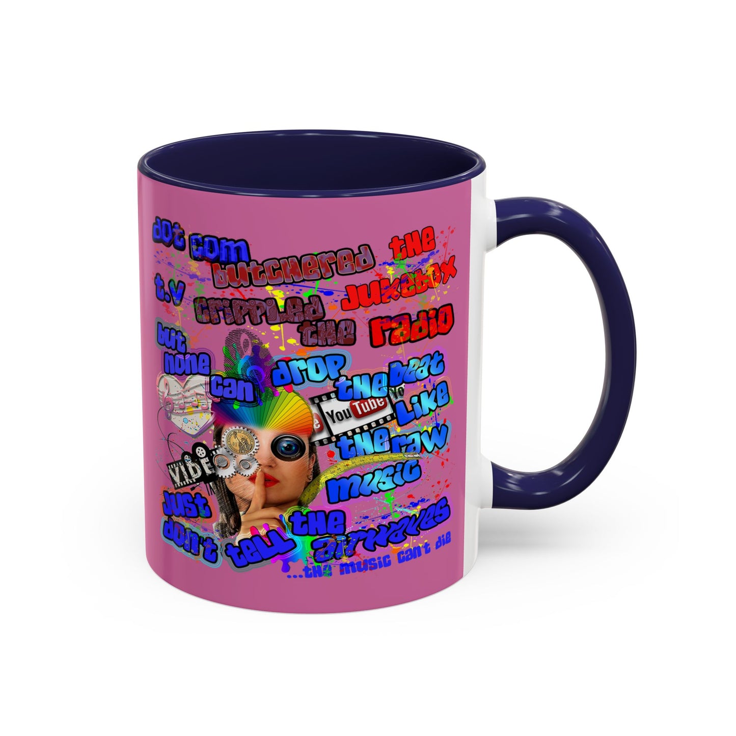 drop the beat - Accent Mug (light pink)