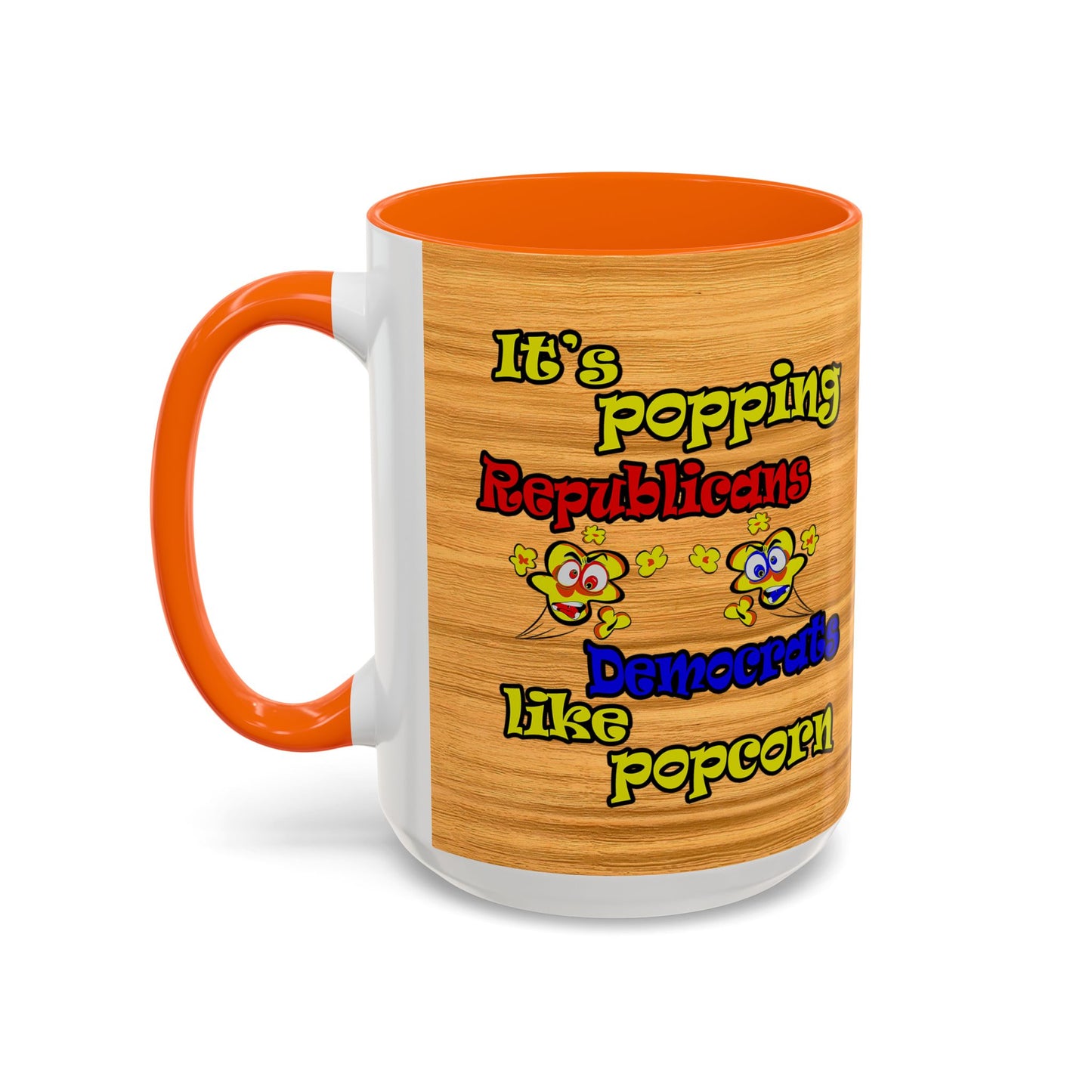 popping like popcorn - Accent Mug (butterscotch wood finish)