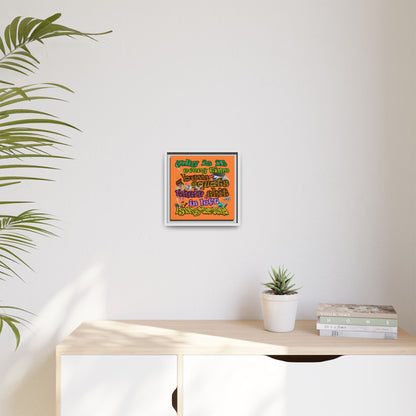 the bum's shit - framed canvas art (crusta)
