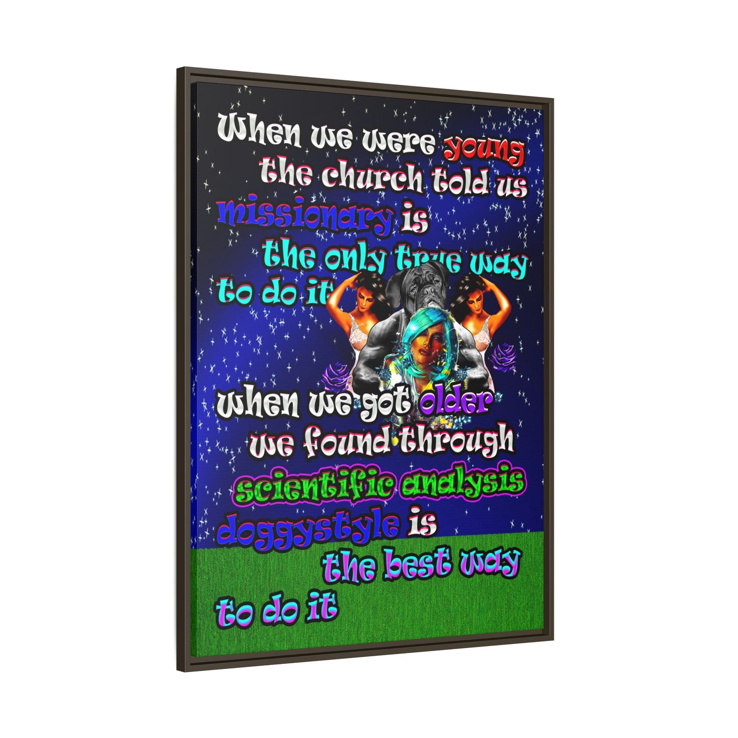 doggystyle - framed canvas art ('snoops' background)