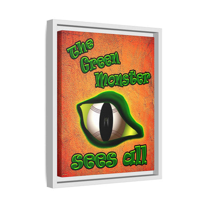 green monster - framed canvas art (burnt orange)