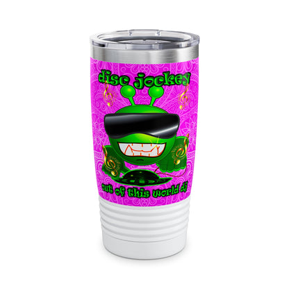 disc jockey - Ringneck Tumbler, 20oz (pink swirl)