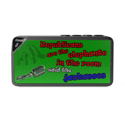 donkeys and elephants - Jabba Bluetooth Speaker (logo green)