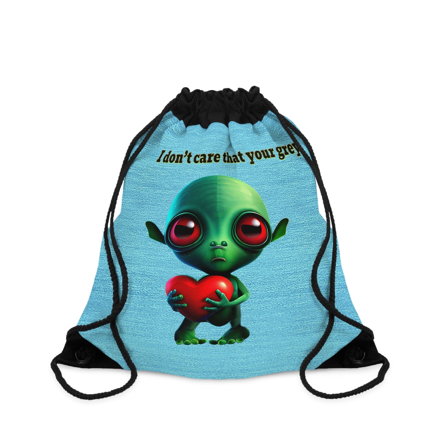 I don't care that your grey - Drawstring Bag (faded blue)