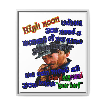 high noon - framed canvas art (white)