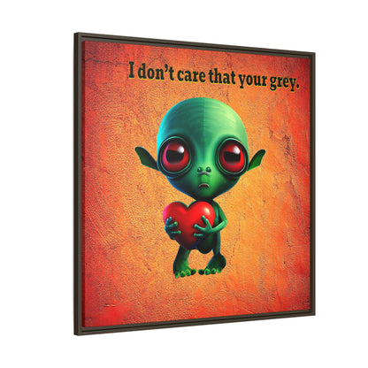 I don't care that your grey - framed canvas art (burnt orange)