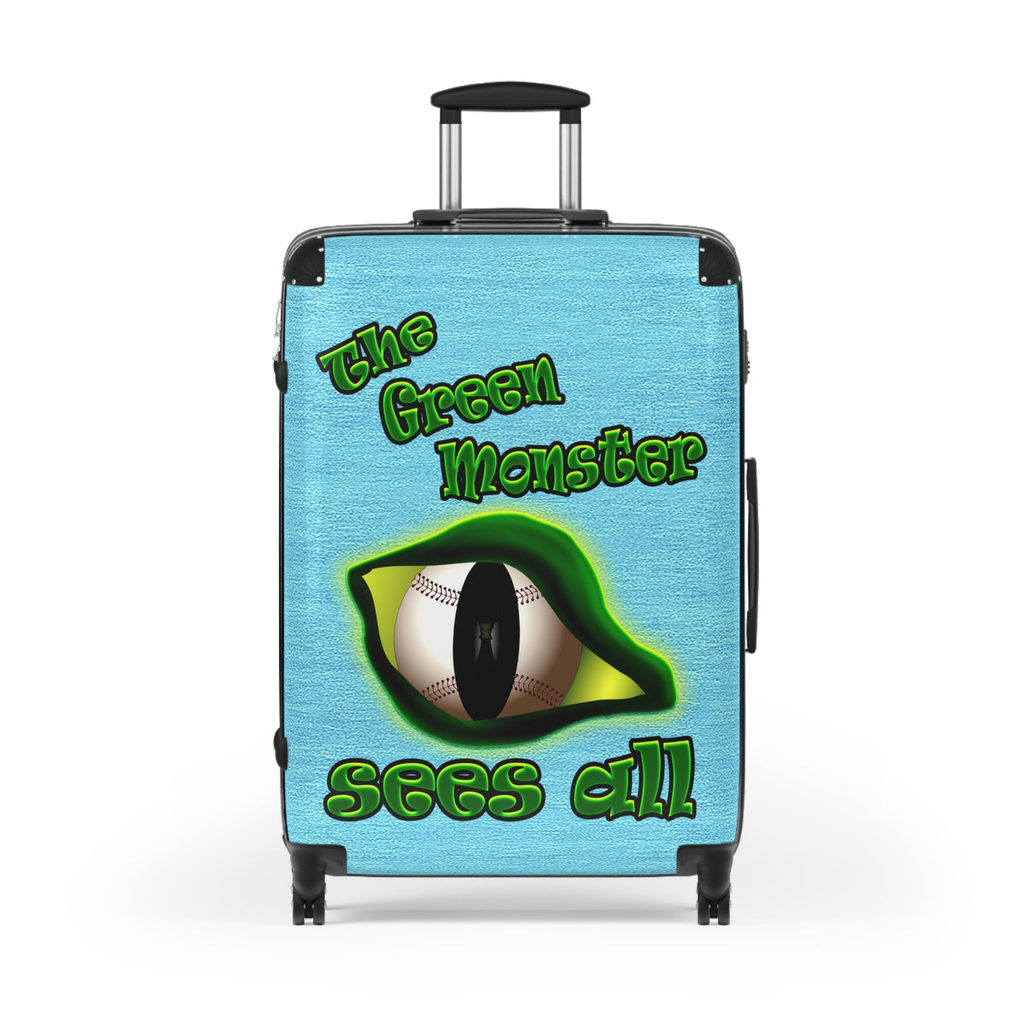 green monster - Suitcase (faded blue)