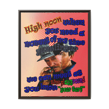 high noon - framed canvas art (yellow-orange wave)