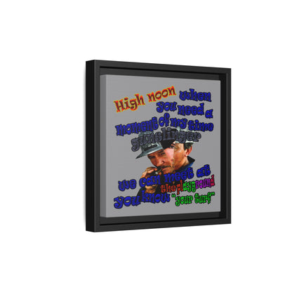 high noon - framed canvas art (grey)
