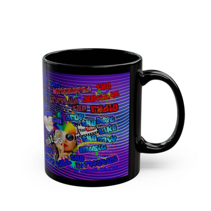 drop the beat - Black Mug (purple wave)