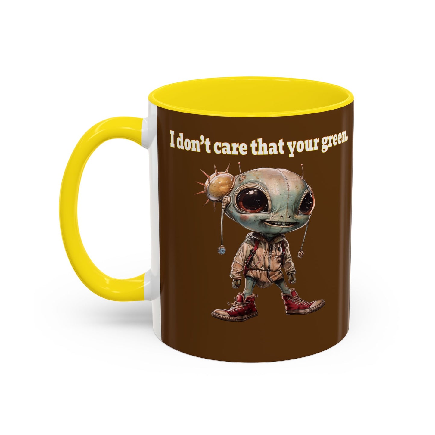 I don't care that your grey - Accent Mug (brown)