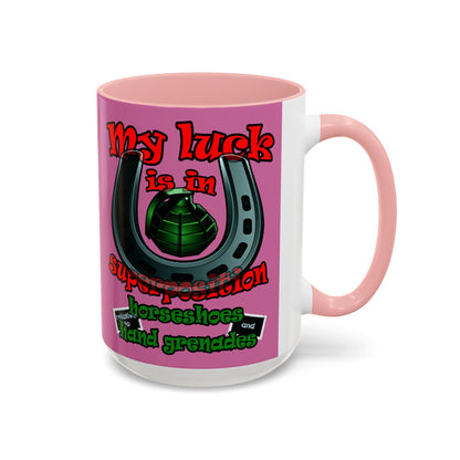 my luck - Accent Mug (light pink)