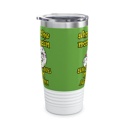 shoot the moon again - Ringneck Tumbler, 20oz (green)
