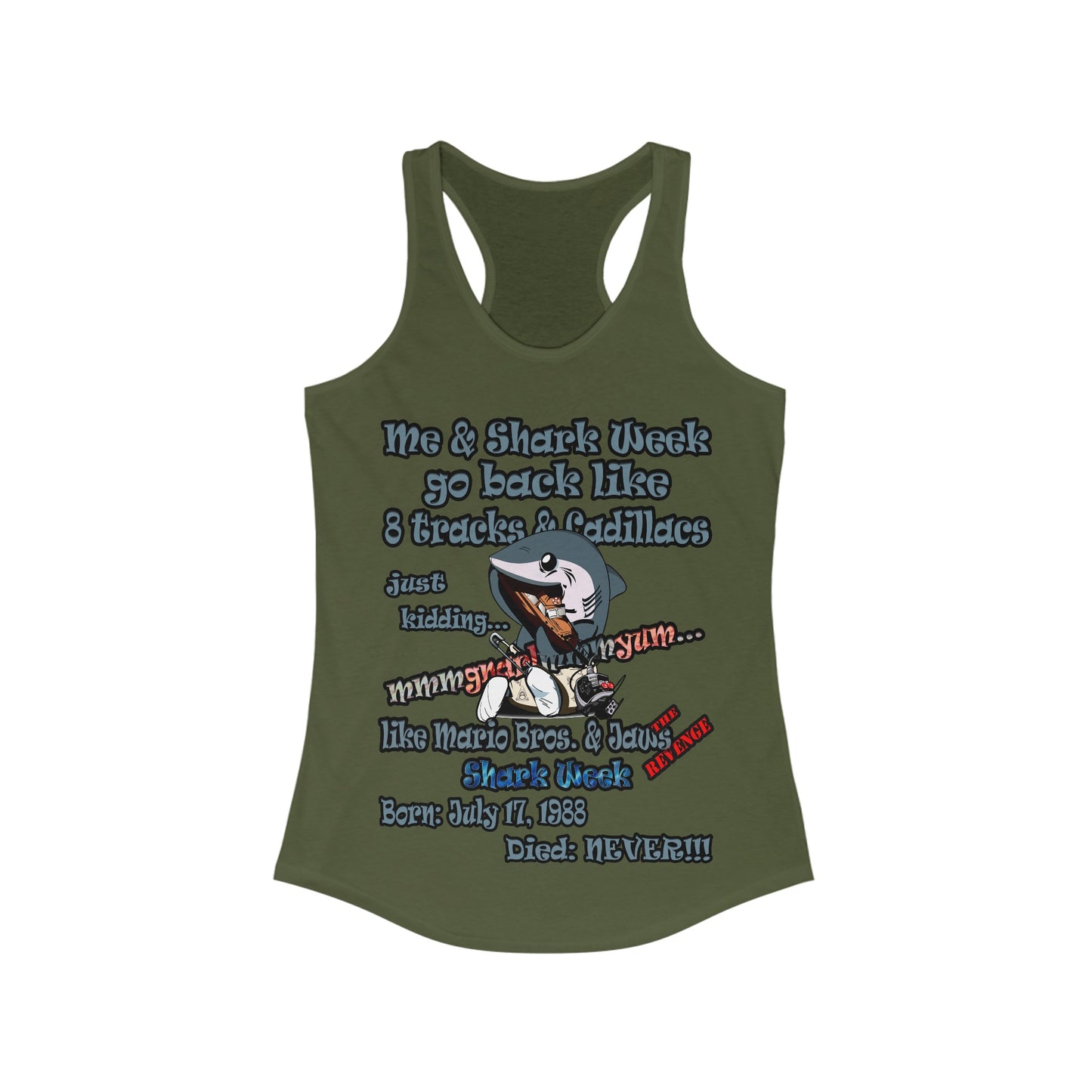 shark week - Women's Ideal Racerback Tank