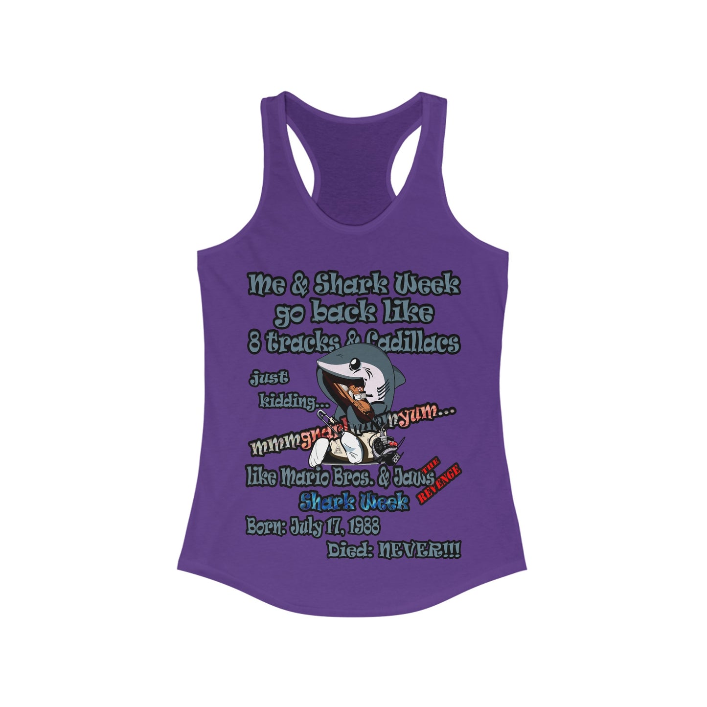 shark week - Women's Ideal Racerback Tank