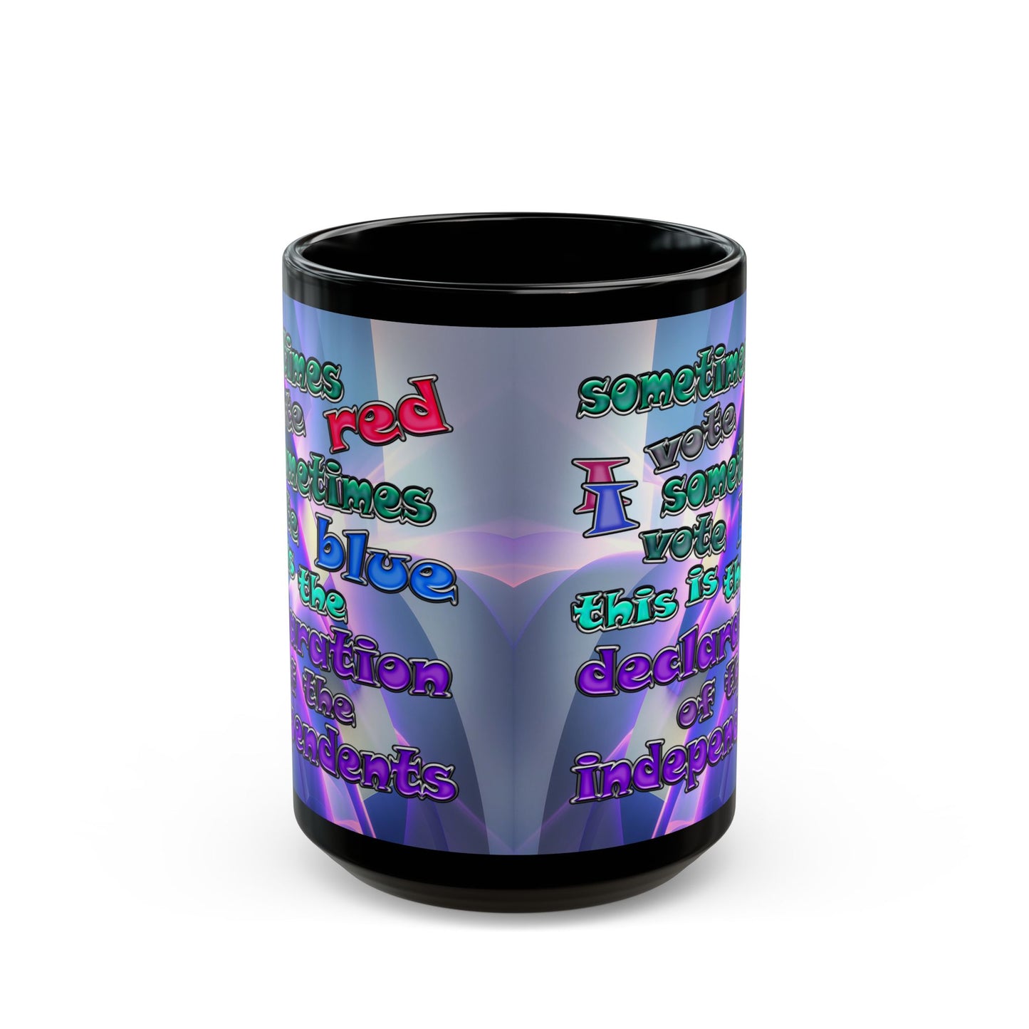 declaration of the independents - Black Mug (grey-pink wave)