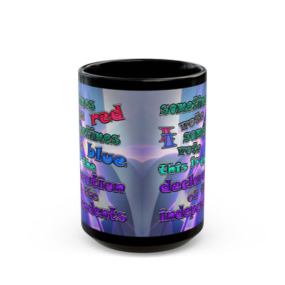 declaration of the independents - Black Mug (grey-pink wave)