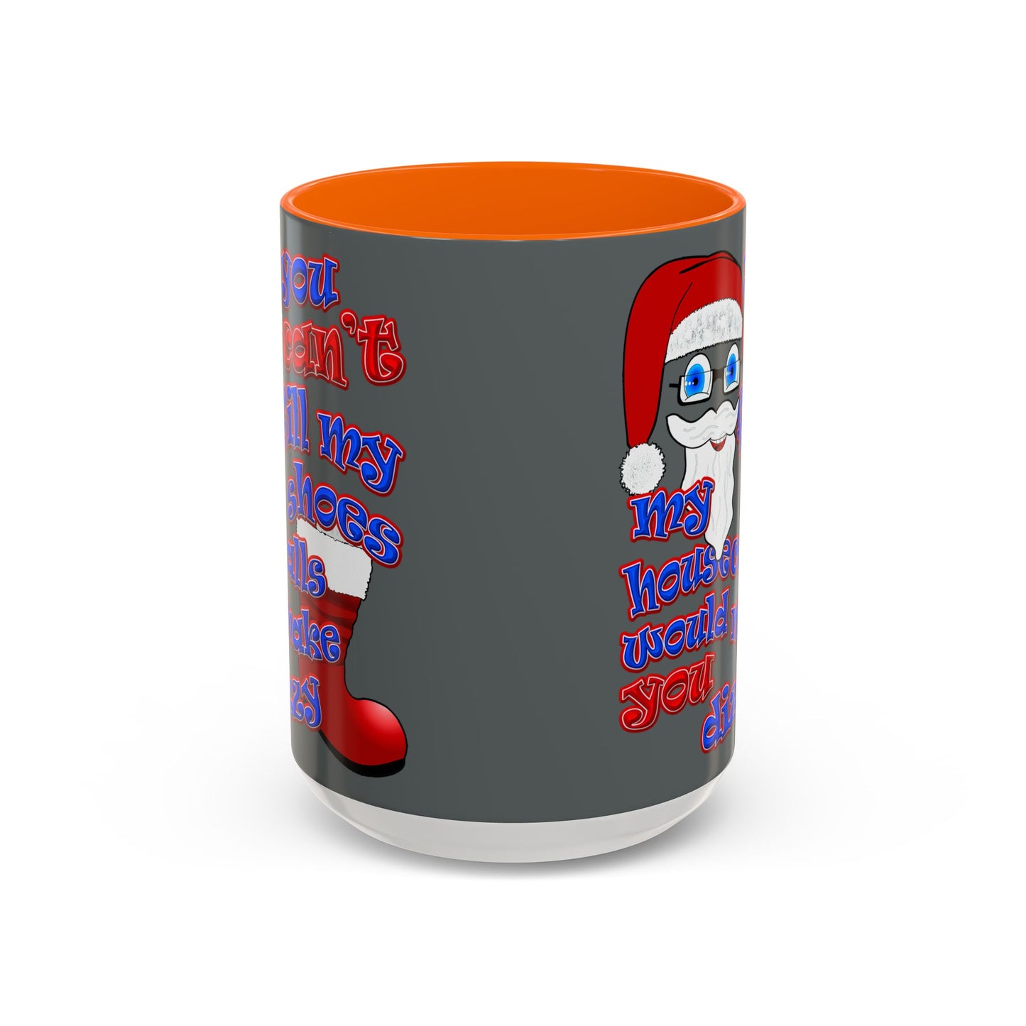 santa's shoes - Accent Mug (dark grey)