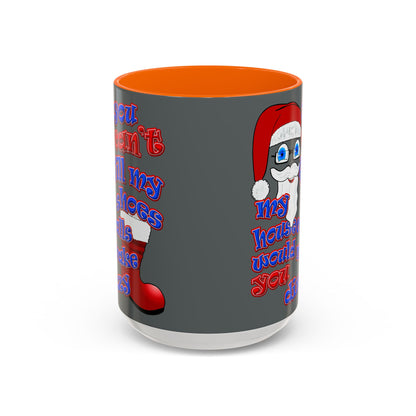 santa's shoes - Accent Mug (dark grey)