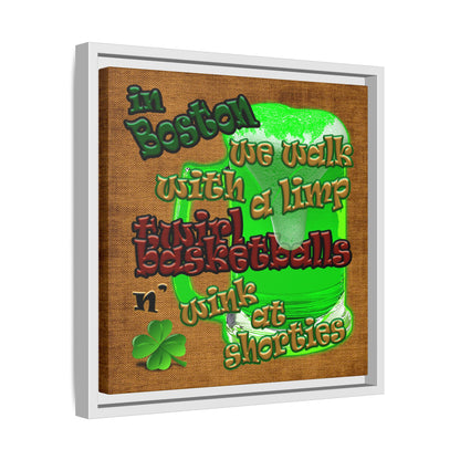 celtics logo - framed canvas art (brown papyrus)
