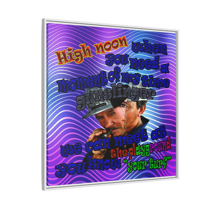 high noon - framed canvas art (purple wave)
