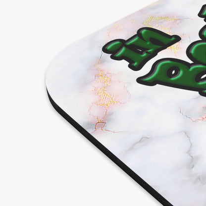 celtics logo - Mouse Pad (Rectangle) (white marble)