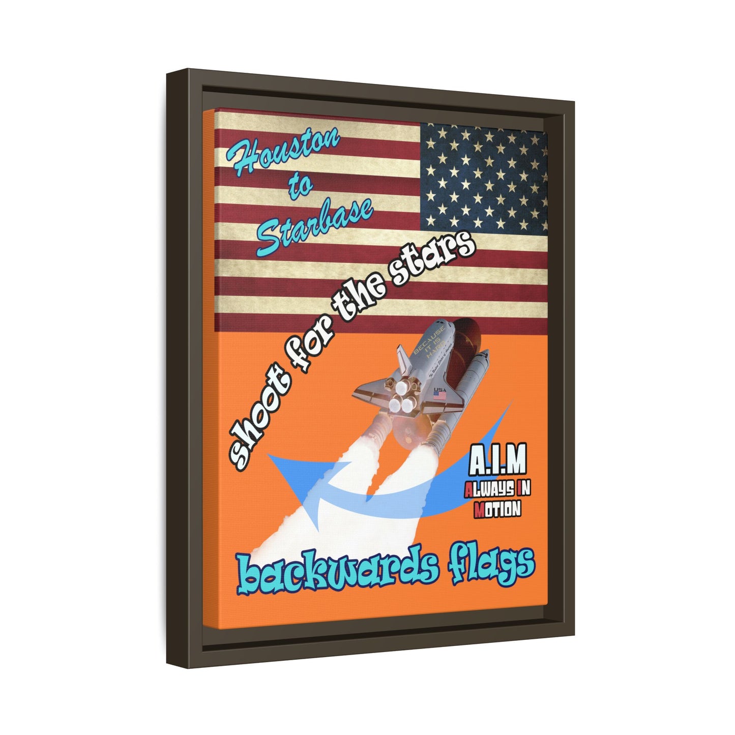 shoot for the stars - framed canvas art (crusta)
