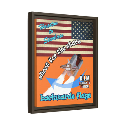 shoot for the stars - framed canvas art (crusta)