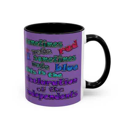 declaration of the independents - Accent Mug (light purple)
