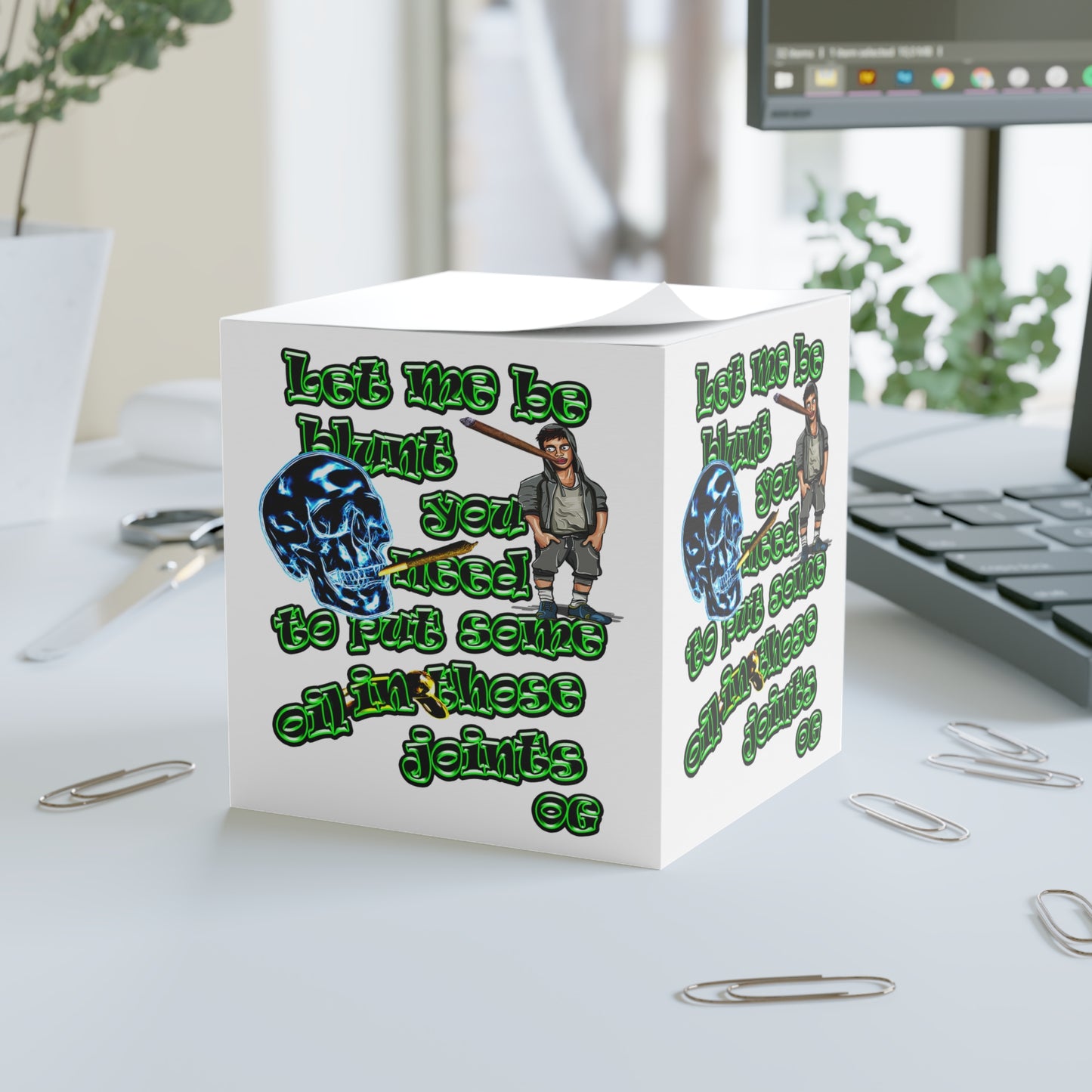 og - note cube (white)