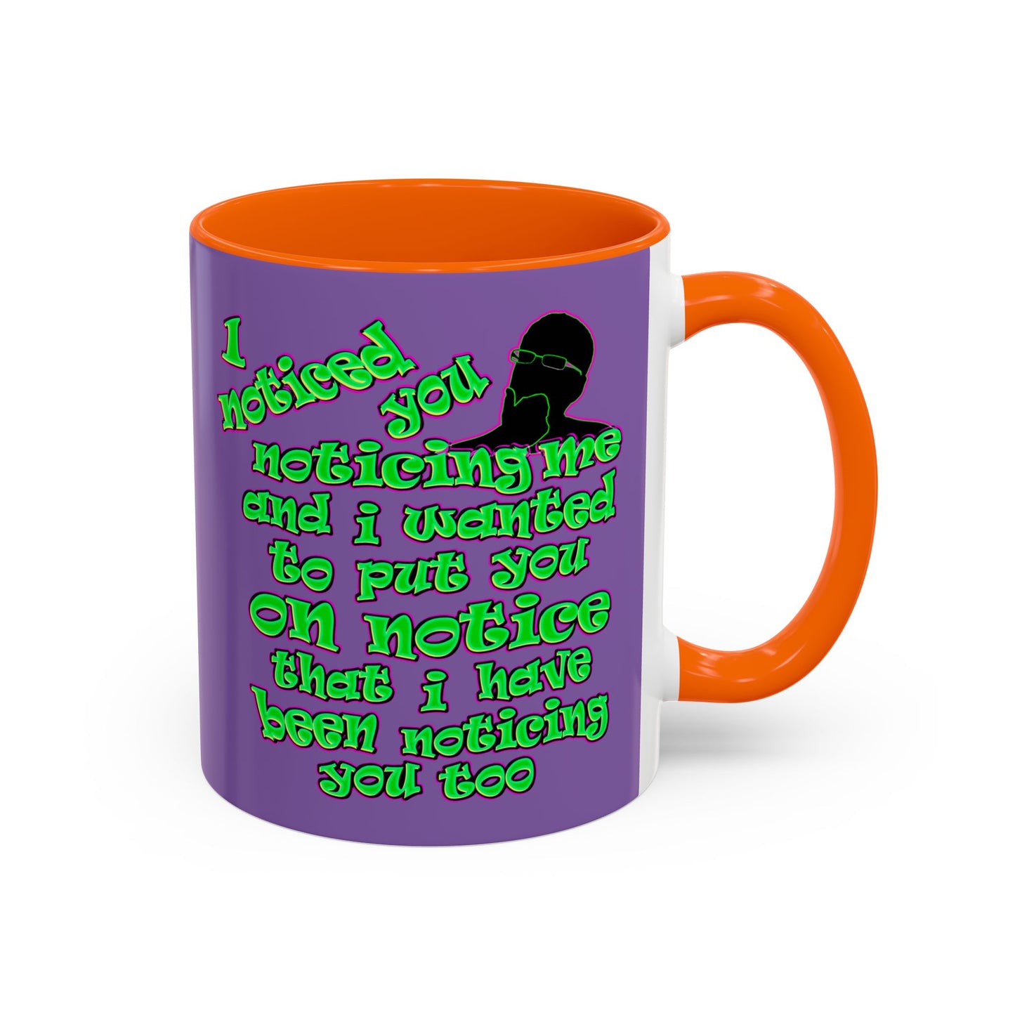 noticed you noticing - Accent Mug (light purple)