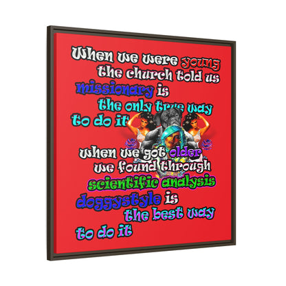 doggystyle - framed canvas art (red)