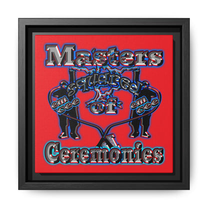 em cee squared - framed canvas art (red)