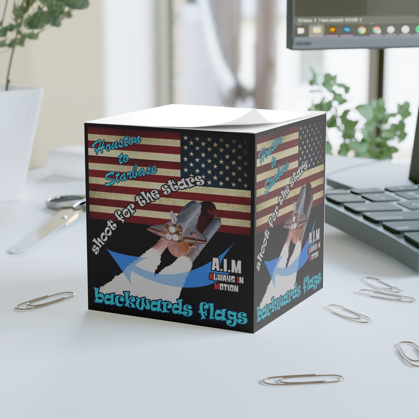 shoot for the stars - note cube (black)