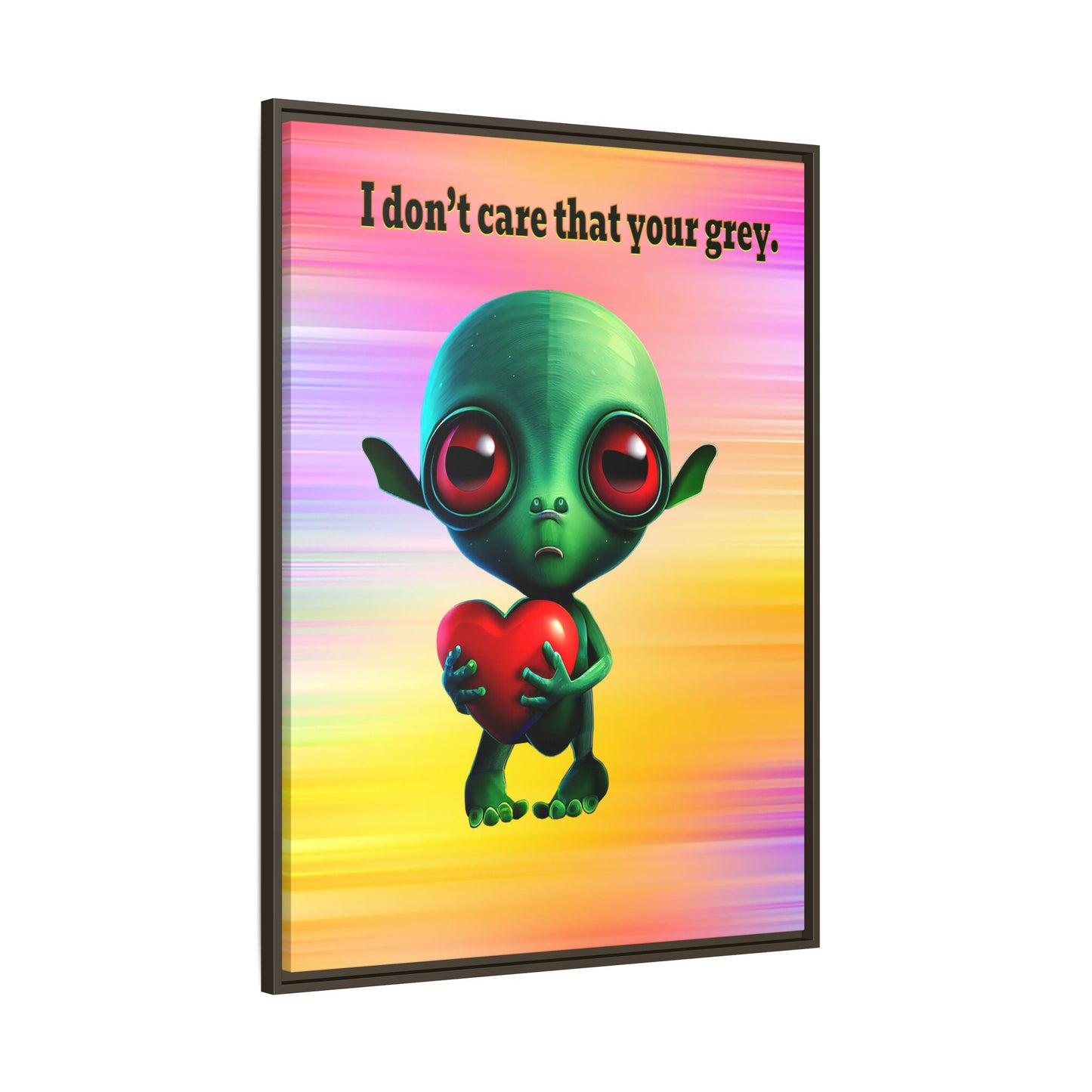 I don't care that your grey - framed canvas art (color blur)