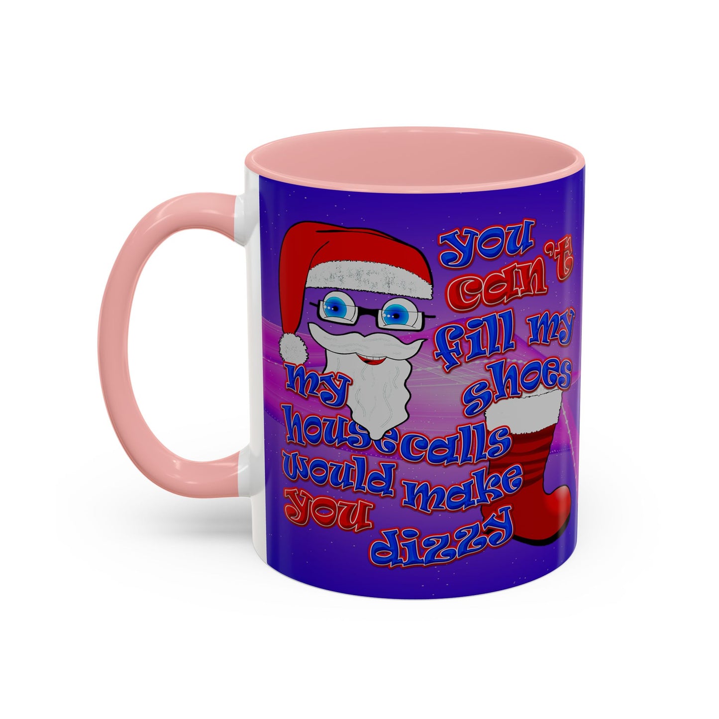 santa's shoes - Accent Mug (purple-pink wave)