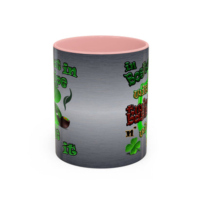 celtics logo - Accent Mug (brushed nickel)