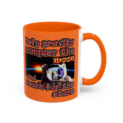 defy conquer reach - Accent Mug (crusta)