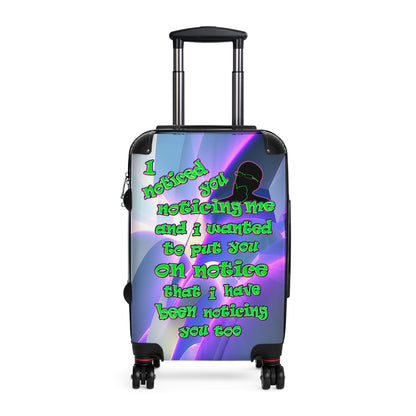 noticed you noticing - Suitcase (grey-pink wave)