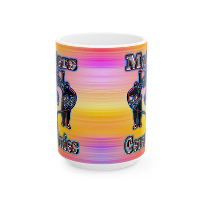 em cee squared - White Mug (color blur)