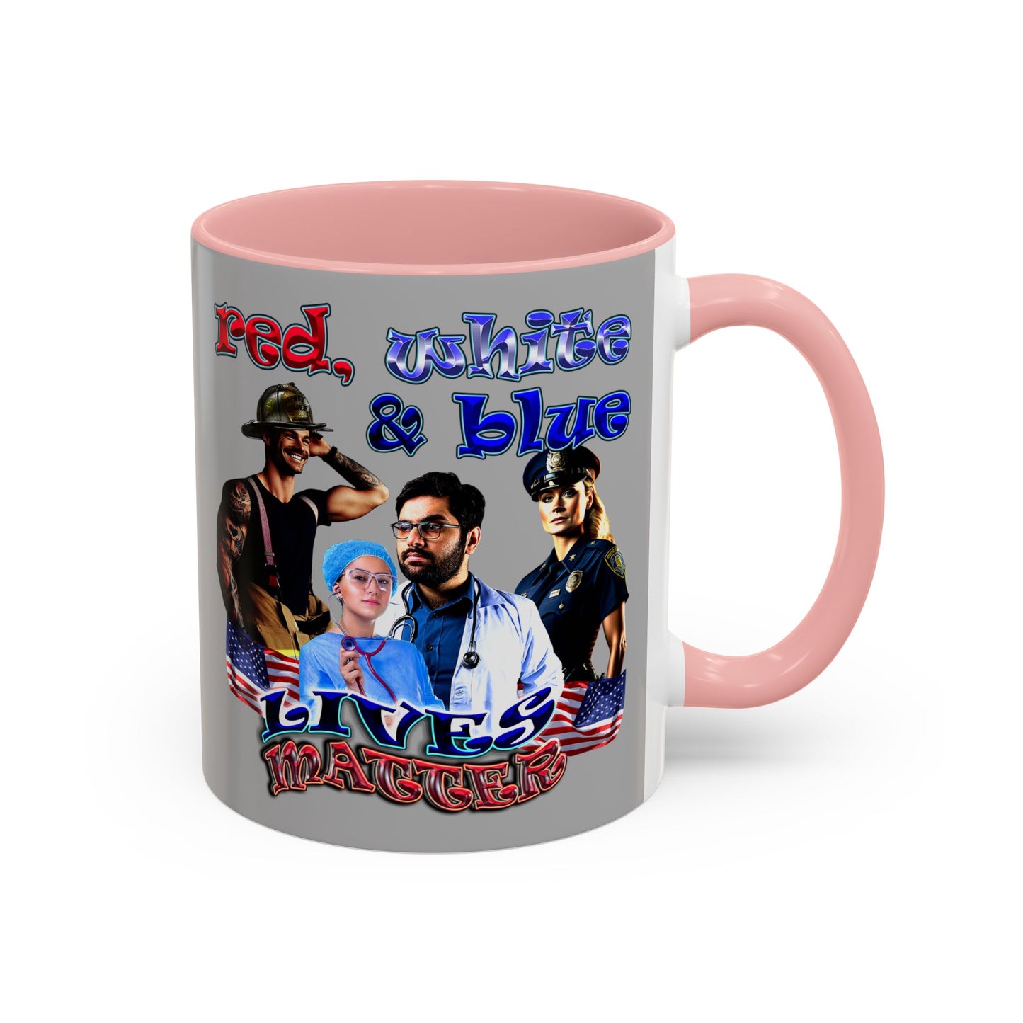 rw&b lives matter - Accent Mug (light grey)
