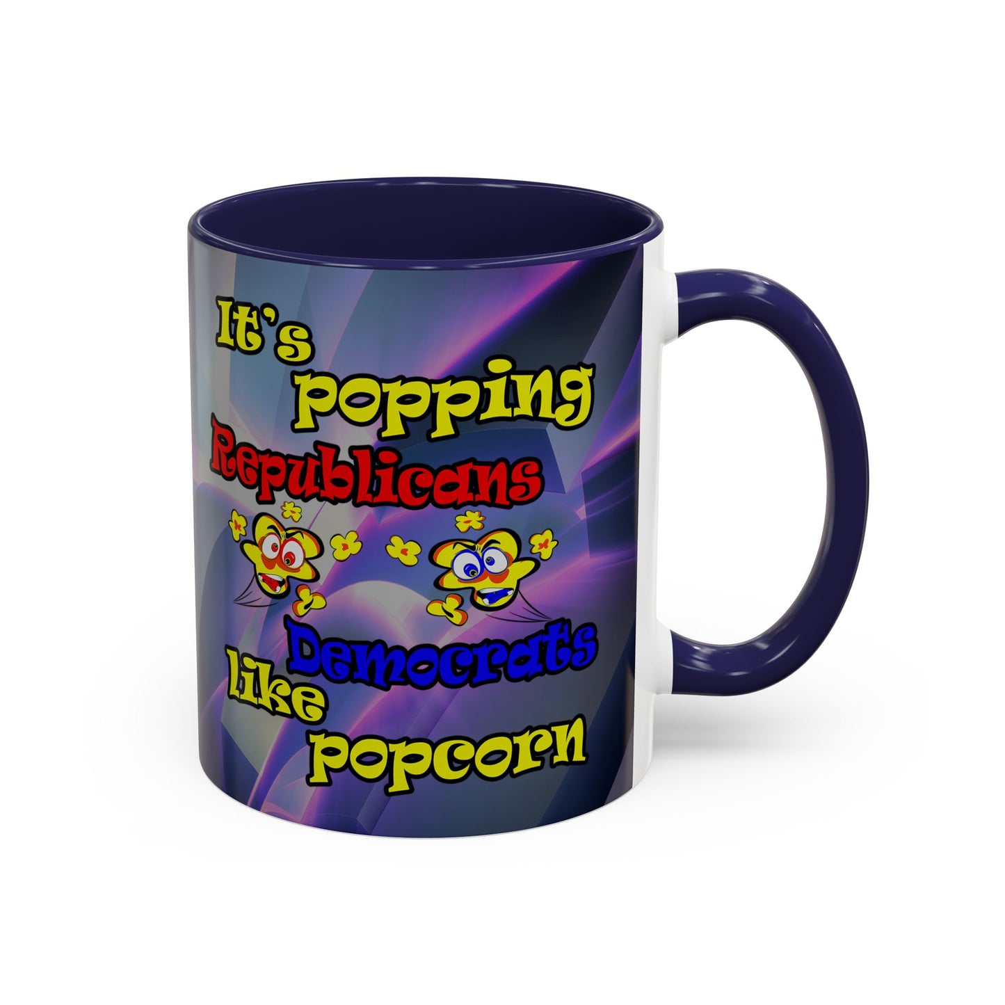 popping like popcorn - Accent Mug (grey-pink wave)