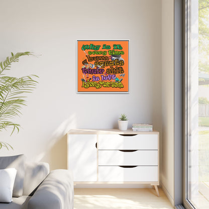 the bum's shit - framed canvas art (crusta)